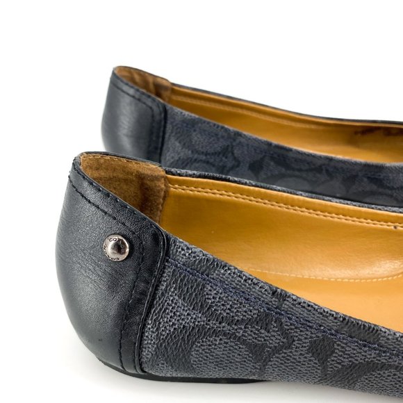 COACH Chelsea Black Smoke Signature Ballet Flats - Picture 10 of 16